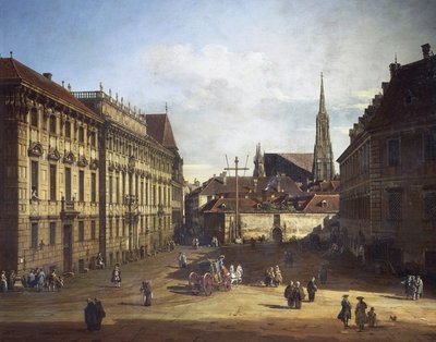 Lobkowitzplatz in Wenen door Bernardo Bellotto