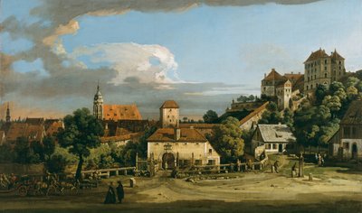 Pirna: De Obertor vanuit het zuiden, midden jaren 1750 door Bernardo Bellotto