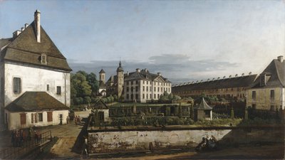 Het Fort van Konigstein: Binnenplaats met het Brunnenhaus door Bernardo Bellotto
