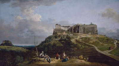 Het fort van Königstein, 1756-1758 door Bernardo Bellotto