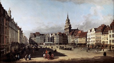 De Oude Markt in Dresden, ca. 1750-ca. 1752 door Bernardo Bellotto