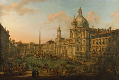 De Piazza Navona in Rome door Bernardo Bellotto