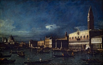 Twee Venetiaanse Zichten, Grand Canal en Molo Kijkend naar het Westen door Bernardo Bellotto