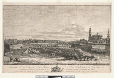 Uitzicht op Dresden door Bernardo Bellotto
