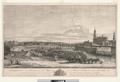 Uitzicht op Dresden, 1748 door Bernardo Bellotto