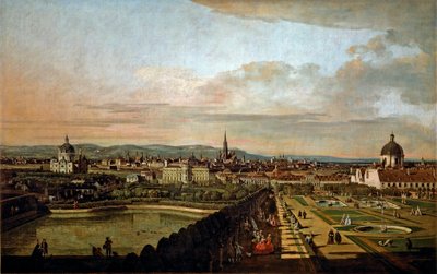 Uitzicht op Wenen vanaf het Belvedere door Bernardo Bellotto
