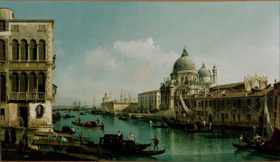 Uitzicht op het Canal Grande: Santa Maria della Salute en de Dogana vanaf Campo Santa Maria Zobenigo door Bernardo Bellotto
