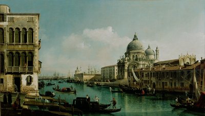 Uitzicht op het Canal Grande en de Punta della Dogana, ca. 1743 door Bernardo Bellotto