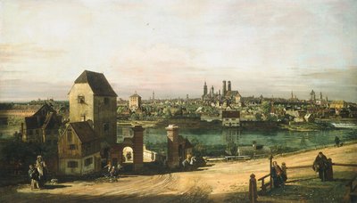 Uitzicht op München door Bernardo Bellotto and Workshop