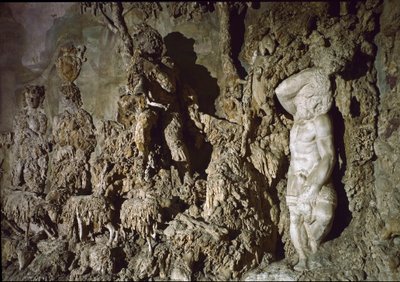 Interieur van de grot van Boboli (detail) door Bernardo Buontalenti
