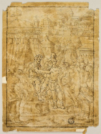 Illustratie bij scène uit de Bevrijding van Jeruzalem (Gerusalemme Liberata) door Bernardo Castello