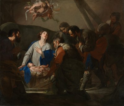 Aanbidding van de Herders door Bernardo Cavallino
