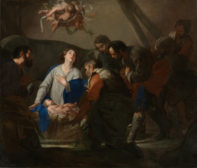 Bernardo Cavallino / De aanbidding van de herders, ca. 1650 door Bernardo Cavallino