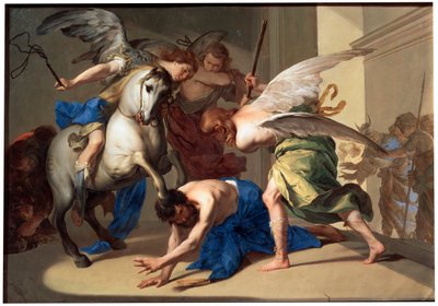 De Verdrijving van Heliodorus uit de Tempel, c1650 door Bernardo Cavallino