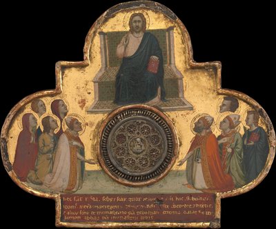 Christus op de troon met heiligen door Bernardo Daddi