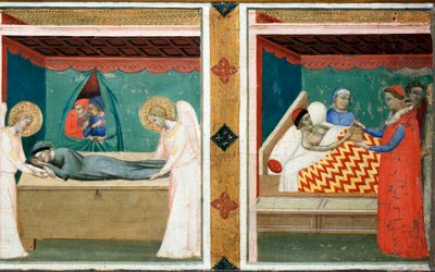 Legende van de Heilige Gordel (predelle van Santa Cintola polyptiek) door Bernardo Daddi
