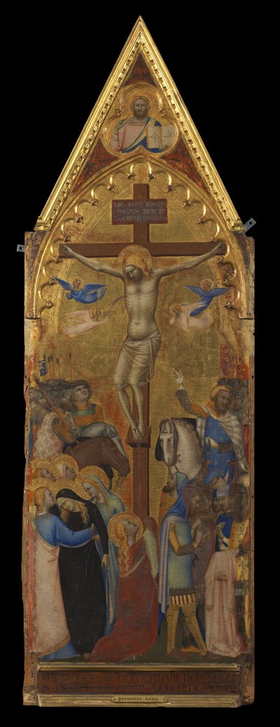 De Kruisiging (middenpaneel) (recto) door Bernardo Daddi