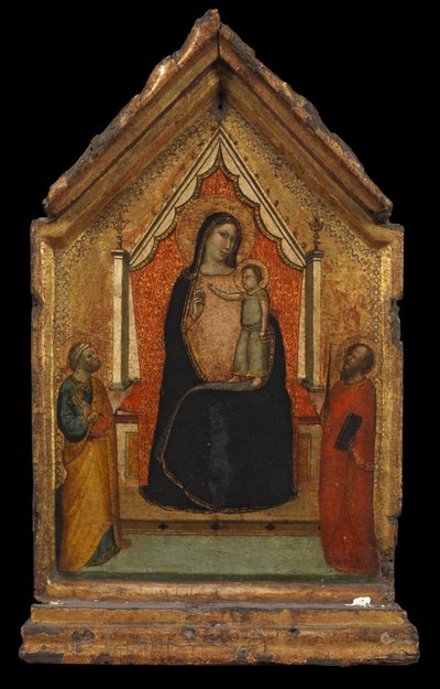 Maagd en Kind met Sint Petrus en Sint Paulus door Bernardo Daddi