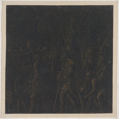 Blad 8 uit De Triomfen van Caesar, naar Mantegna, 1599 door Bernardo Malpizzi