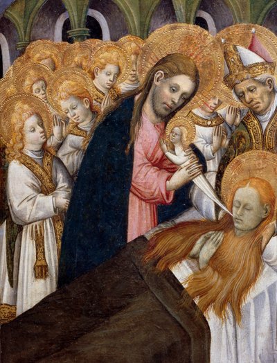 Dood van Maria Magdalena (detail) door Bernardo Martorell