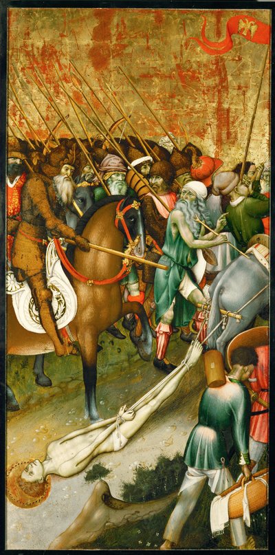 Vier scènes uit het martelaarschap van Sint Joris ... door Bernardo Martorell