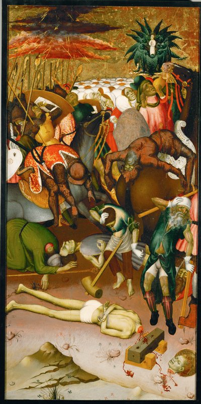 Vier scènes uit het martelaarschap van Sint Joris ... door Bernardo Martorell