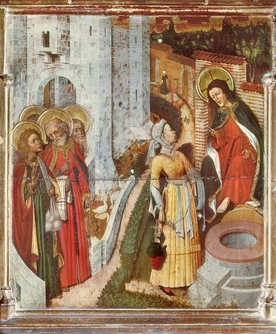 Jezus en de Samaritaanse vrouw (detail) door Bernardo Martorell