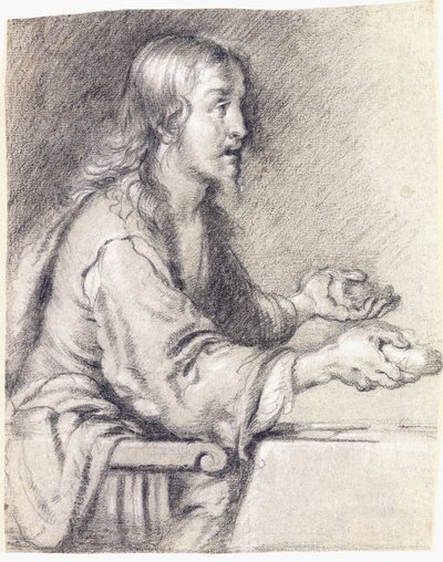Christus bij Emmaus die het Brood Presenteert door Bernardo Strozzi