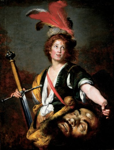David met het Hoofd van Goliath door Bernardo Strozzi