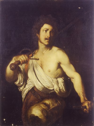 David met het Hoofd van Goliath, ca. 1635 door Bernardo Strozzi