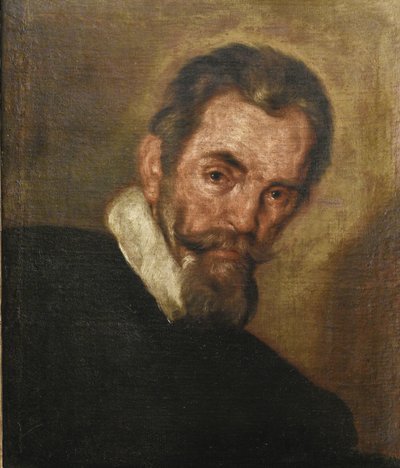 Portret van de componist Claudio Monteverdi 1567-1643 door Bernardo Strozzi