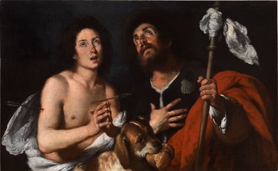 Heiligen Rochus en Sebastianus door Bernardo Strozzi