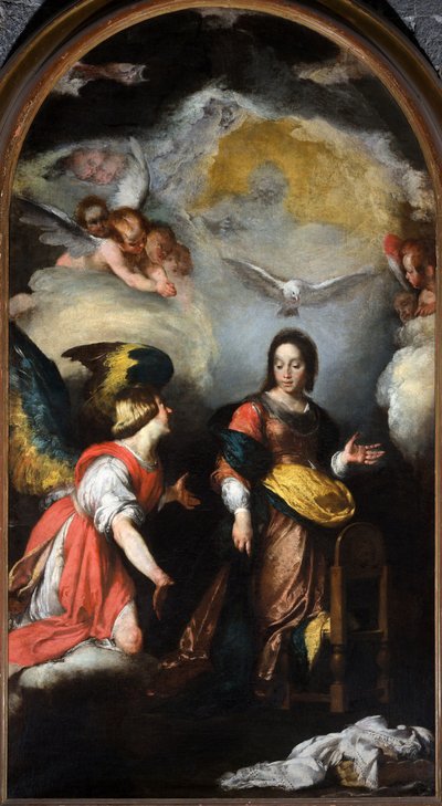 De Allerheiligste Incarnatie (Onbevlekte Ontvangenis), Altaarstuk door Bernardo Strozzi