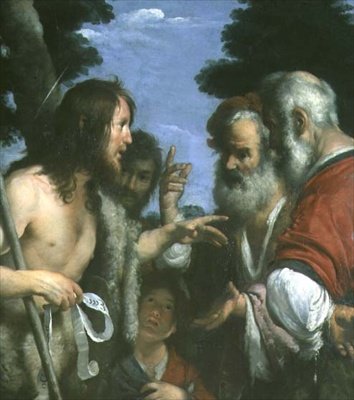 De preek van Johannes de Doper, ca. 1644 door Bernardo Strozzi