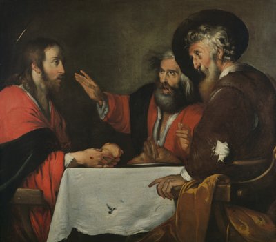 Het Avondmaal in Emmaüs door Bernardo Strozzi