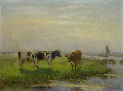 Koeien in de wei door Bernardus Antonie van Beek