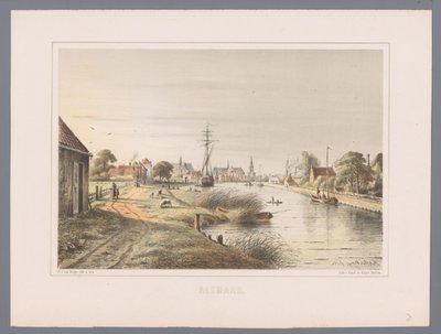 Stadsgezicht te Alkmaar door Bernardus Gerardus ten Berge