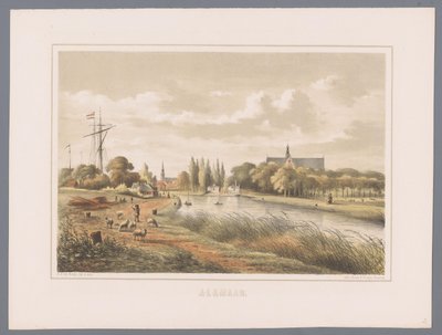 Stadsgezicht te Alkmaar door Bernardus Gerardus ten Berge