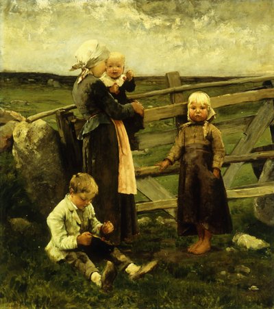 Kinderen met Kersen door Bernardus Johannes Blommers or Bloomers