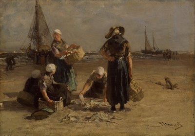 Visvrouwen op het strand door Bernardus Johannes Blommers or Bloomers