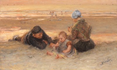 Het gelukkige gezin door Bernardus Johannes Blommers or Bloomers