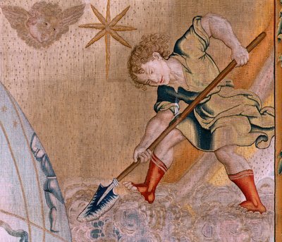 De sferen: Hercules ondersteunt de hemelsfeer door Bernart van (attr. to) Orley