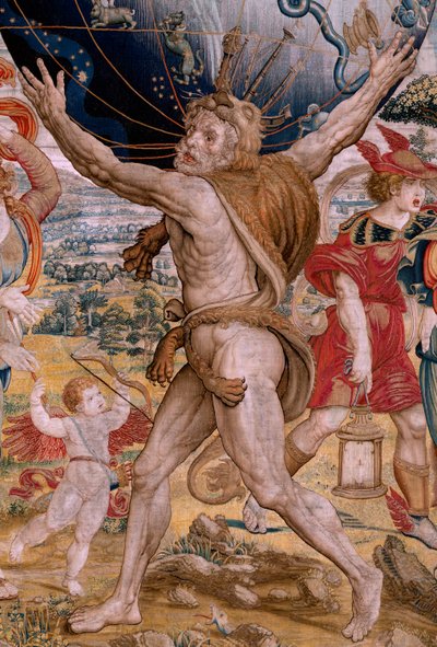 De Sferen. Hercules ondersteunt de hemelsfeer door Bernart van (attr. to) Orley