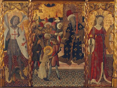 Sint Michaël, Martelaarschap van Sint Eulalia en Sint Catharina door Bernat Martorell