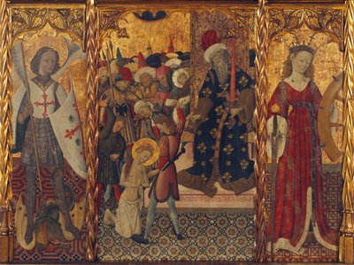 Sint-Michiel, Martelaarschap van Sint Eulalia en Sint Catharina, ca 1442-1445 door Bernat Martorell the Elder