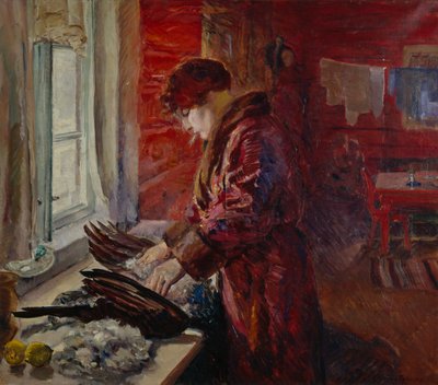 De kip plukken door Bernhard Dorotheus Folkestad