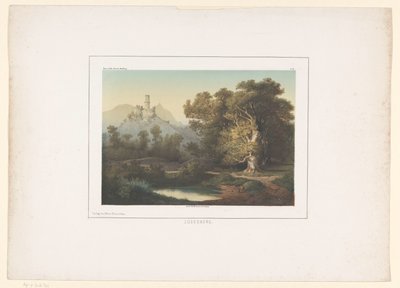 Gezicht op de Godesburg bij Bad Godesberg door Bernhard Hoefling