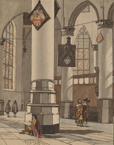 Kerkinterieur door Bernhard Schreuder