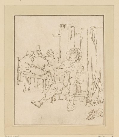 Dronken boer in herberg door Bernhard Schreuder