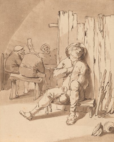 Dronken Boer in een Herberg, 1775 door Bernhard Schreuder